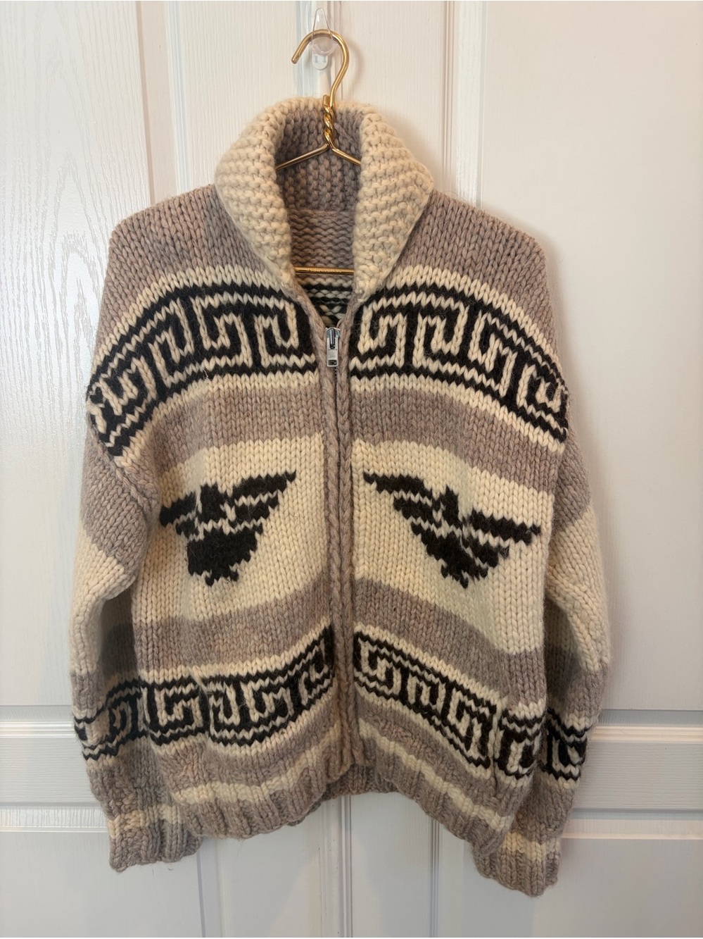 Vintage Thunderbird Cowichan Wool Sweater M/L?